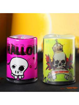 Свеча «Череп», световая, виды МИКС