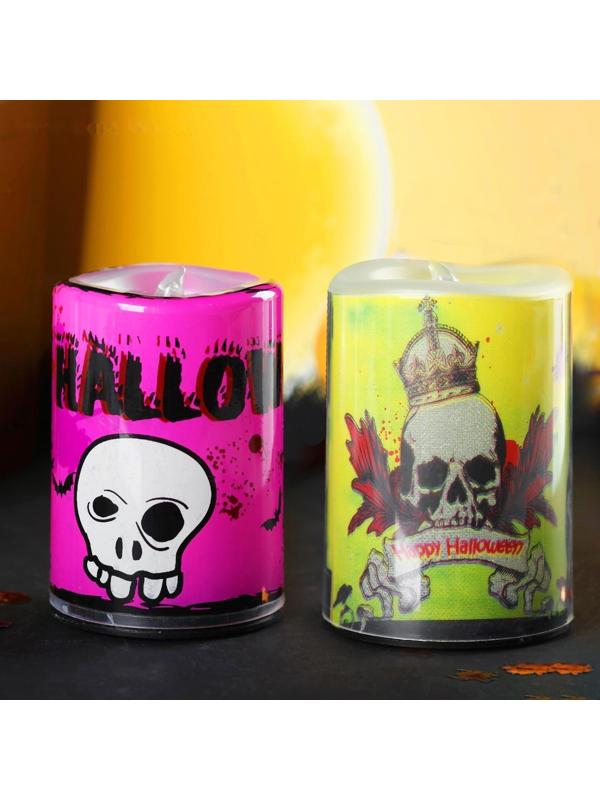 Свеча «Череп», световая, виды МИКС