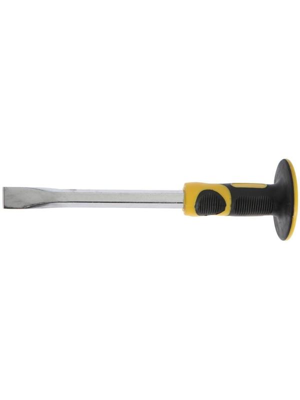Зубило плоское ТУНДРА, сталь 45, хромированное, 2К рукоятка, 300 х 25 мм