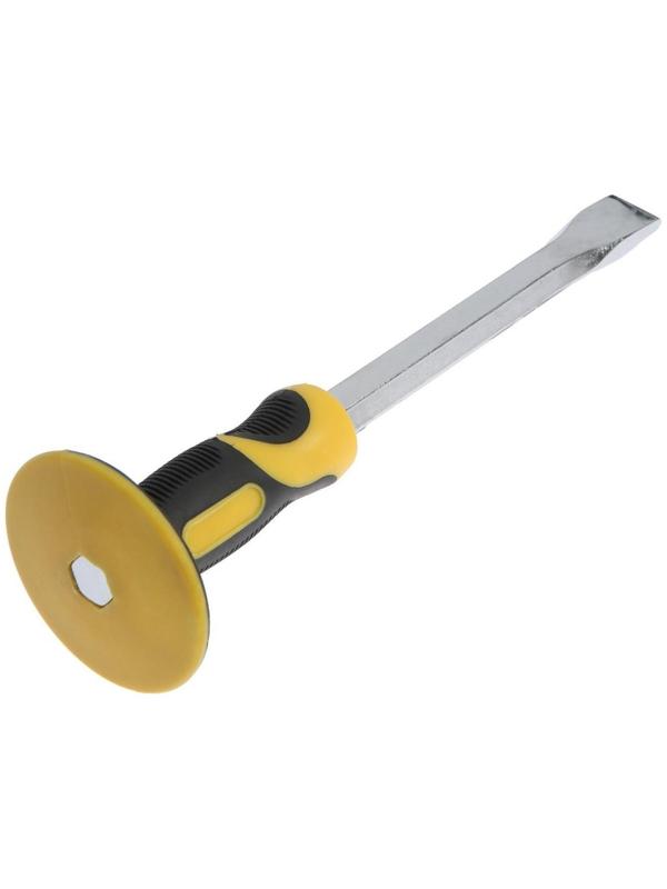 Зубило плоское ТУНДРА, сталь 45, хромированное, 2К рукоятка, 300 х 25 мм