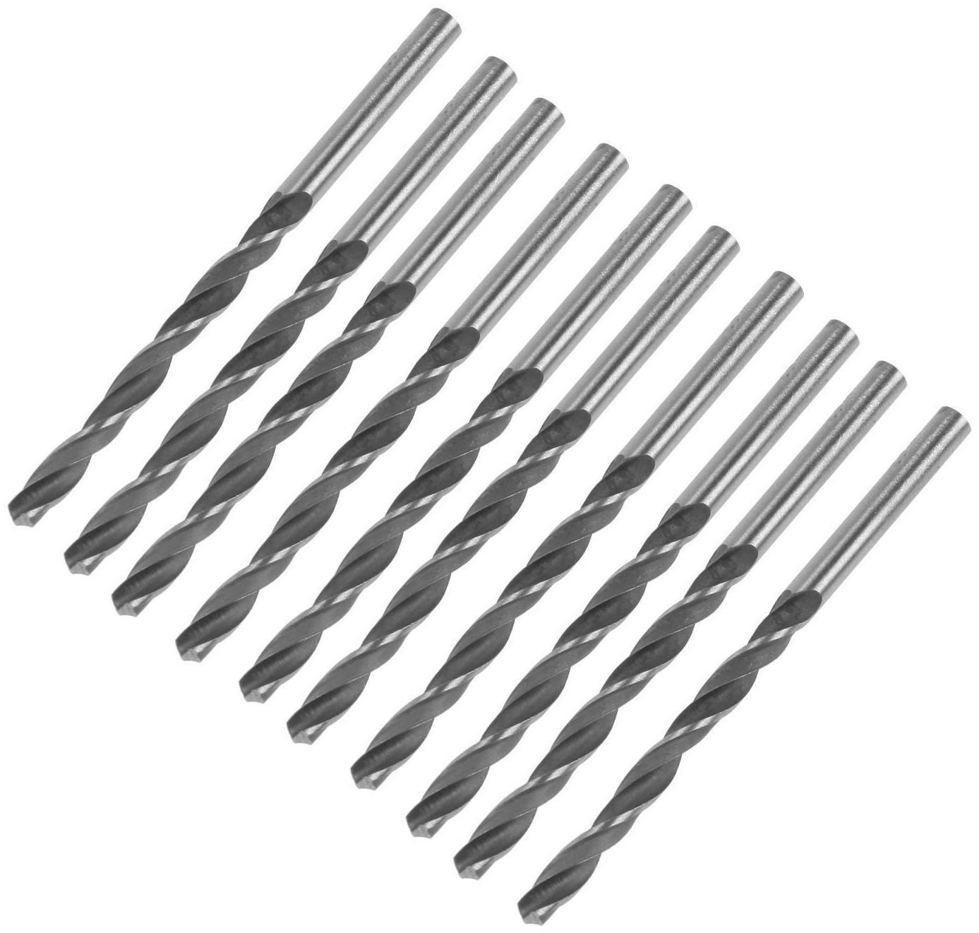 Сверло по металлу ТУНДРА, HSS, цилиндрический хвостовик, 4.2 х 75 мм, 10 шт.