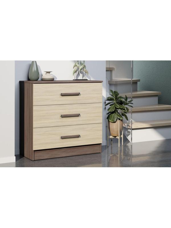 Комод Адель 820х405х800 Ясень шимо темный/Ясень шимо светлый