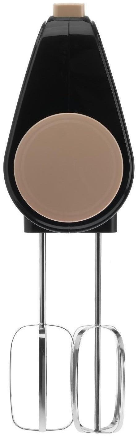 Миксер Centek CT-1123 Beige, ручной, 800 Вт, 6 скоростей, турбо-режим, чёрно-бежевый