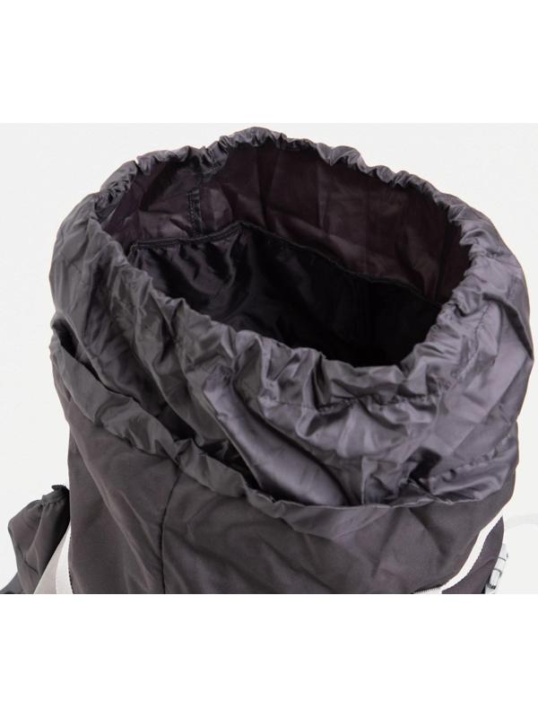 Рюкзак туристический, 90 л, отдел на шнурке, наружный карман, 2 боковых сетки, цвет чёрный/серый