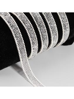 Стразы и бусины термоклеевые, ширина - 10 мм, 4,5 ± 0,5 м, цвет айвори