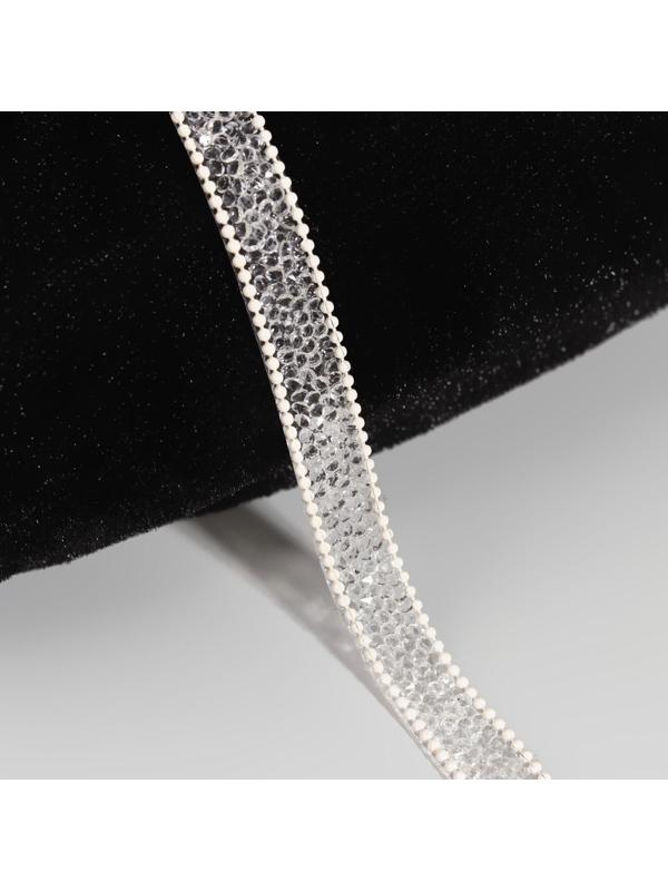 Стразы и бусины термоклеевые, ширина - 10 мм, 4,5 ± 0,5 м, цвет айвори