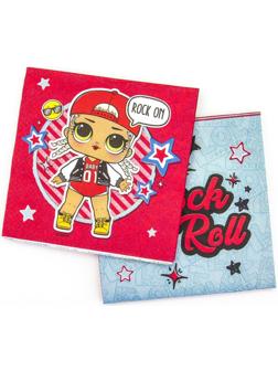 Салфетки бумажные «Кукла LOL», набор 12 шт., 33х33 см