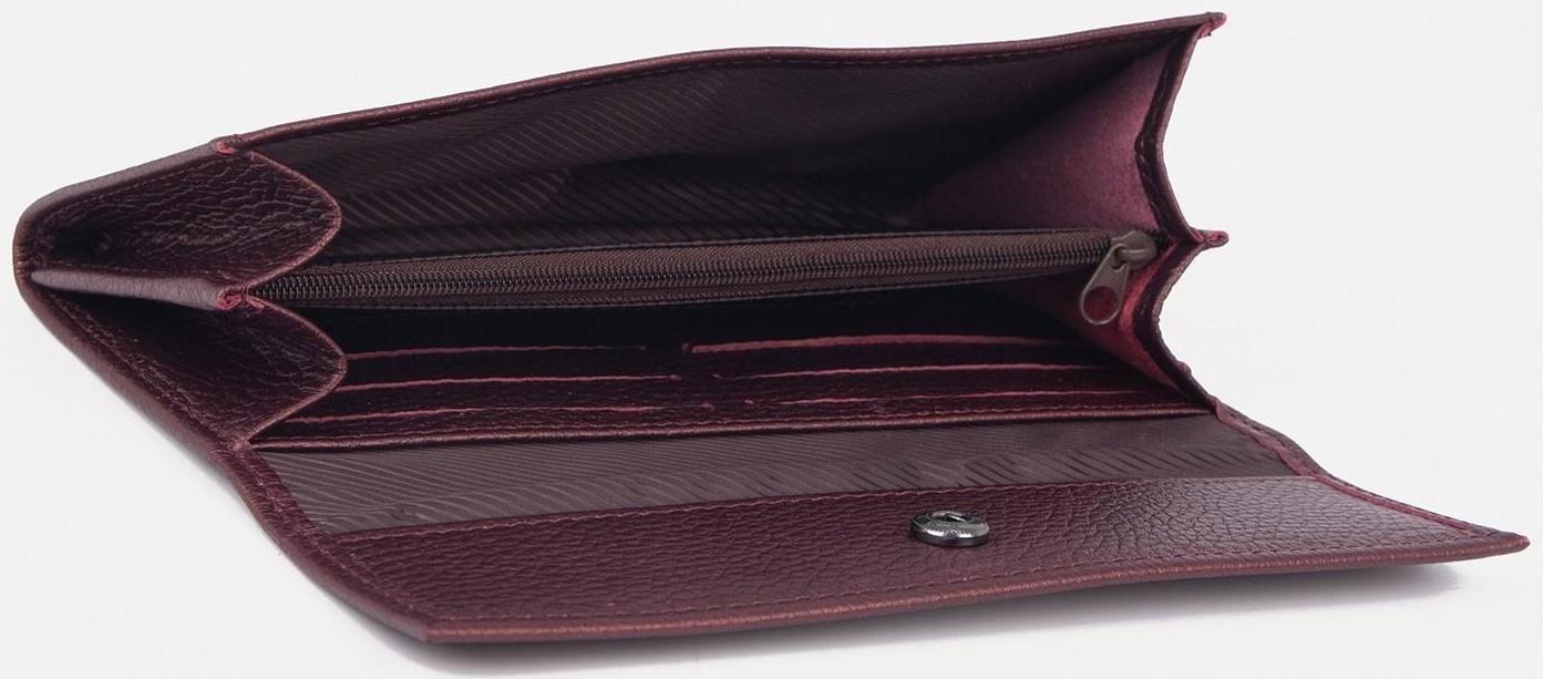 Кошелёк на кнопке, цвет бордовый