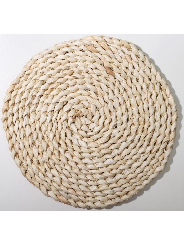 Салфетка сервировочная на стол Доляна «Косичка», d=25 см, плетёная