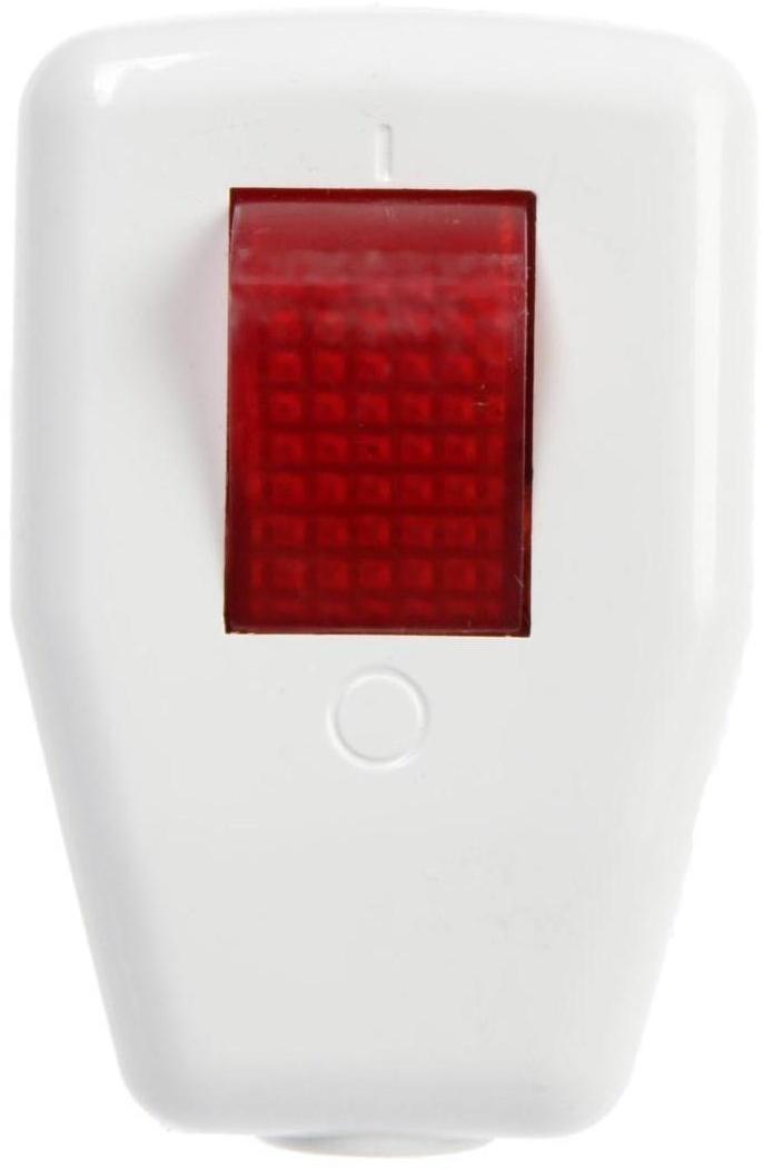 Вилка угловая, 16А, с з/к, с выключателем, белая, розничная упаковка