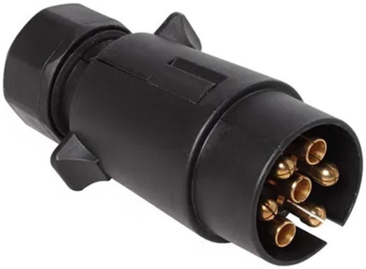 Вилка прицепа 7 контактов, пластик, ATE-01