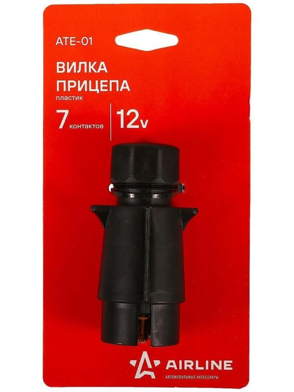 Вилка прицепа 7 контактов, пластик, ATE-01