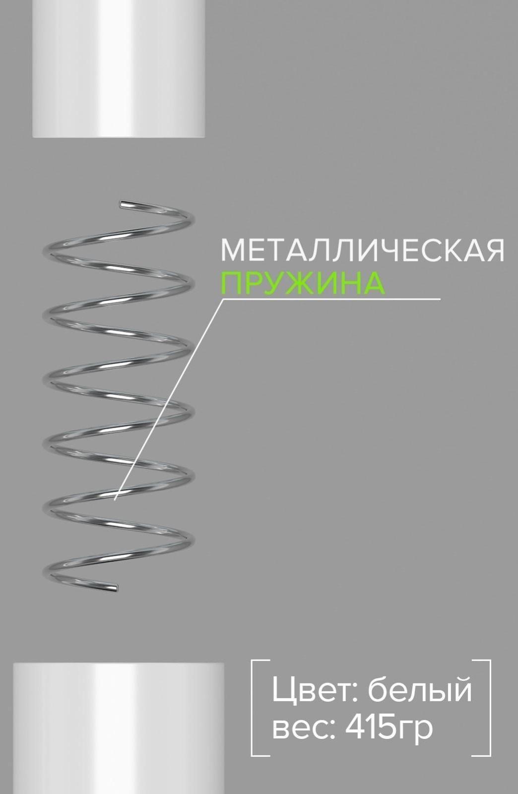 Карниз для ванной комнаты, телескопический 120-220 см, цвет белый
