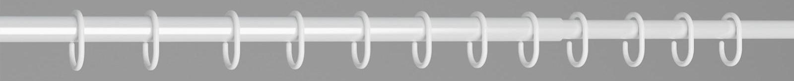 Карниз для ванной комнаты, телескопический 120-220 см, цвет белый