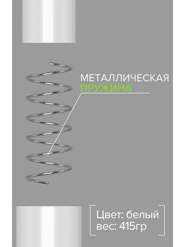 Карниз для ванной комнаты, телескопический 120-220 см, цвет белый