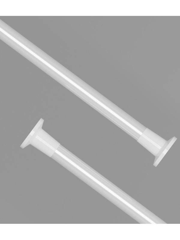 Карниз для ванной комнаты, телескопический 120-220 см, цвет белый