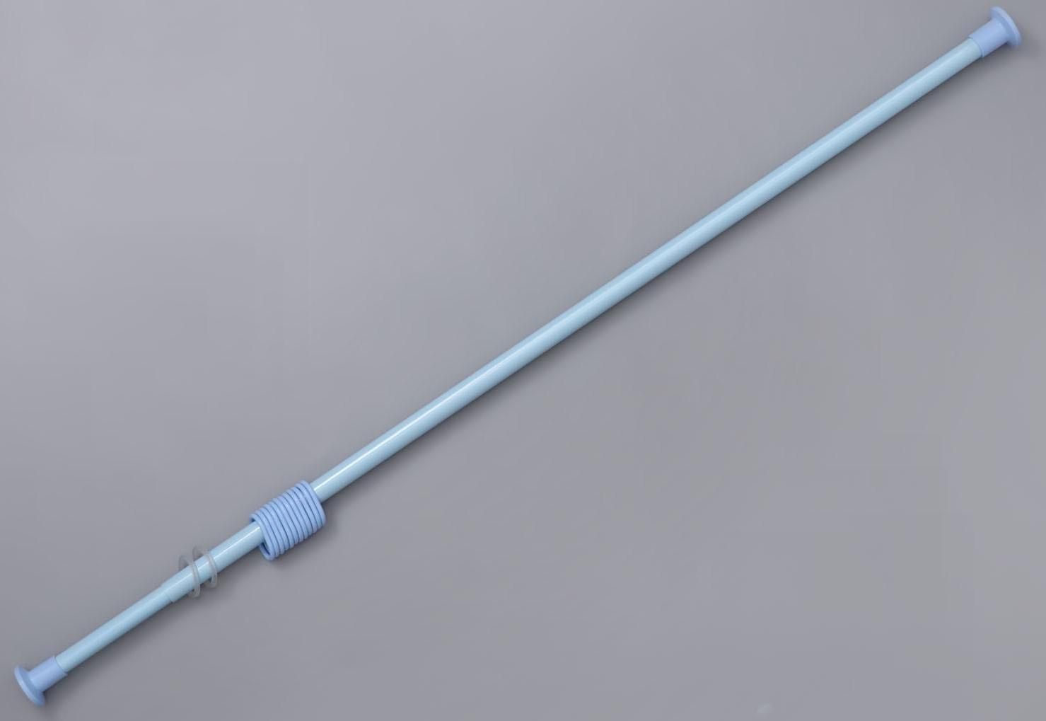 Карниз для ванной комнаты, телескопический 120-220 см, цвет голубой