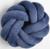Подушка-узел «Этель», d=33см, цвет синий, велюр