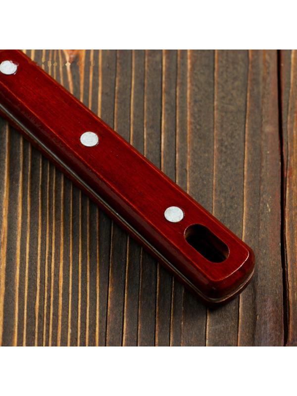 Шумовка для казана узбекская 46см, глубокая, с деревянной ручкой