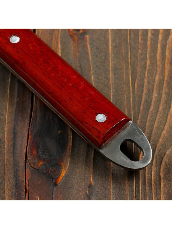 Шумовка для казана узбекская 60см, глубокая, с деревянной ручкой