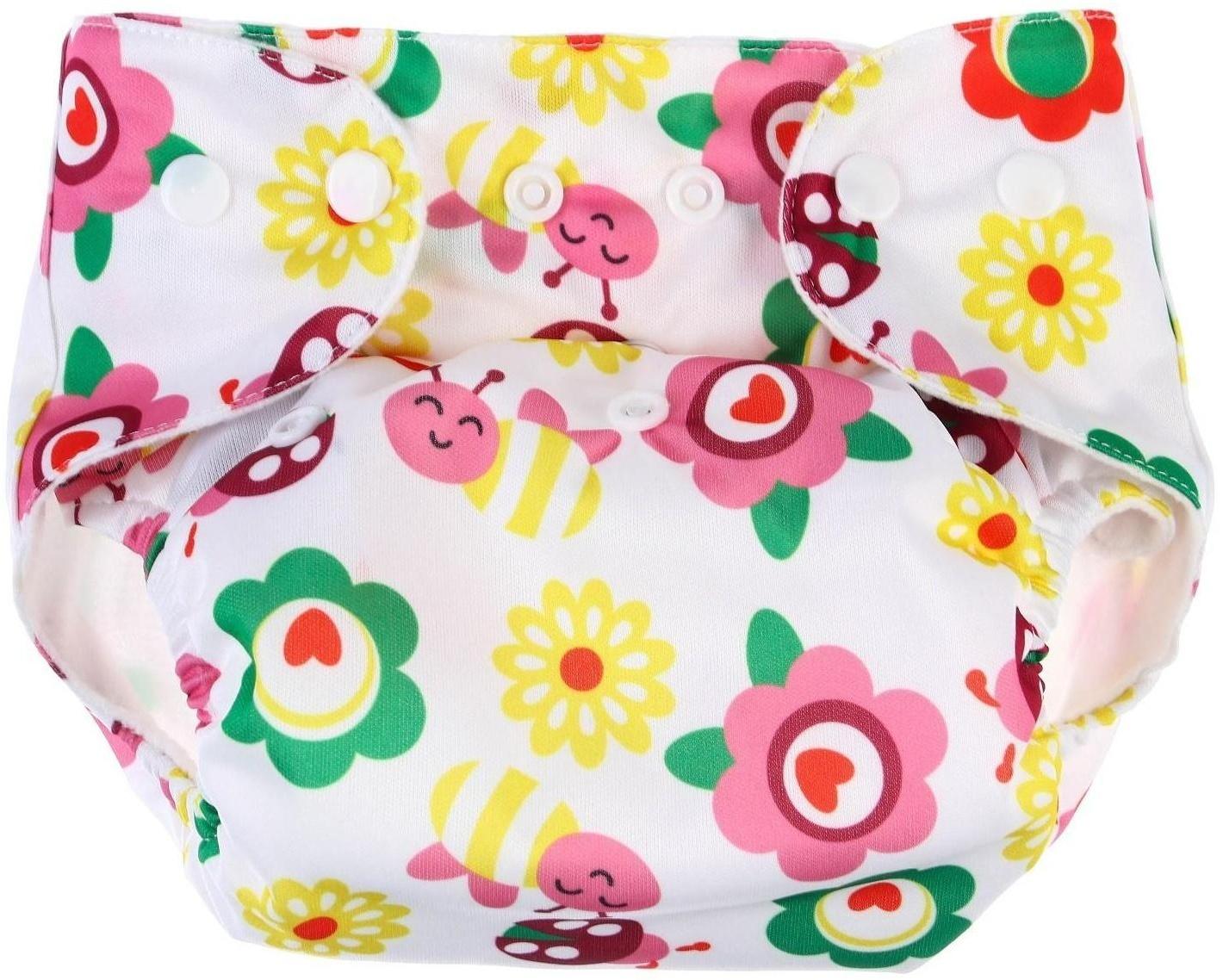 Многоразовый подгузник + 1 вкладыш в комплекте «Бабочки»