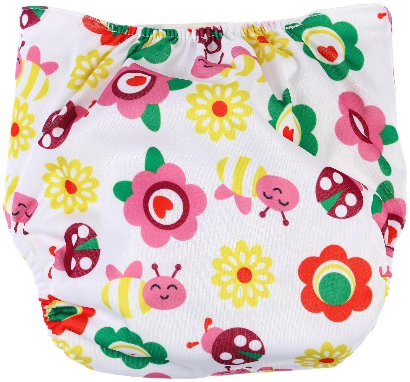 Многоразовый подгузник + 1 вкладыш в комплекте «Бабочки»