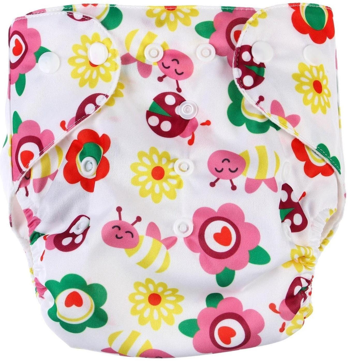 Многоразовый подгузник + 1 вкладыш в комплекте «Бабочки»