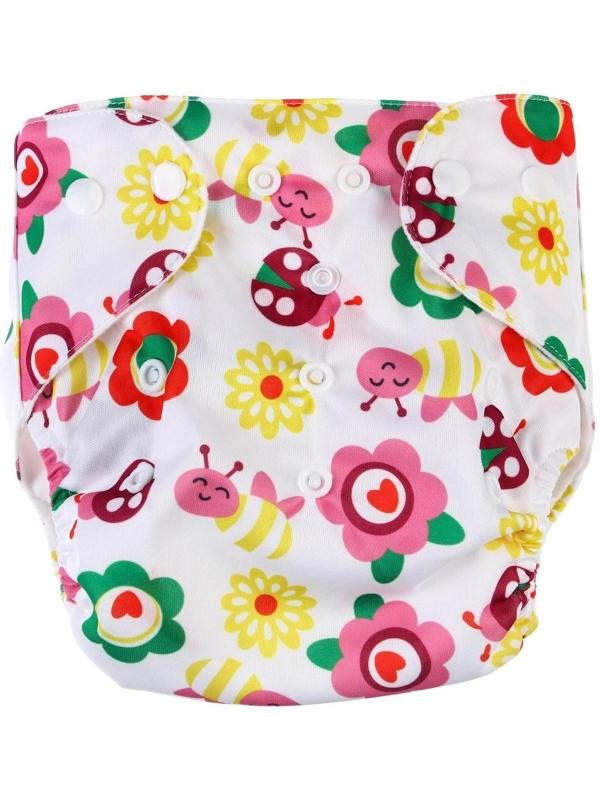 Многоразовый подгузник + 1 вкладыш в комплекте «Бабочки»