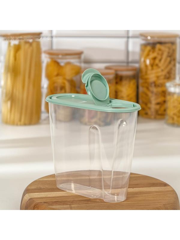 Ёмкость для сыпучих продуктов, 1,5 л, цвет фисташковый