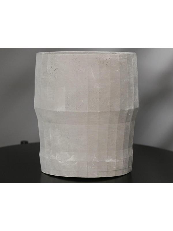 Кашпо полигональное из гипса «Голова», серое, 16 х 20 см