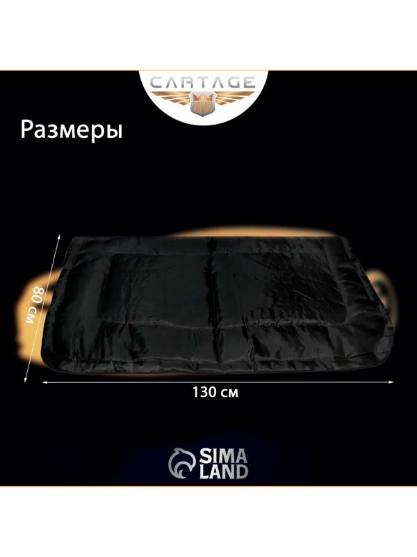 Автоодеяло для двигателя Cartage black, 130 х 80 см, плотное