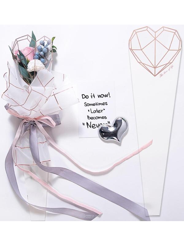 Конус для цветов, белый, 60 х 15 см