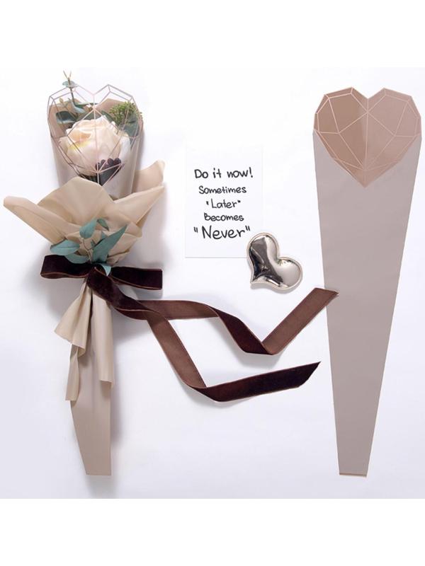 Конус для цветов, пудра, 60 х 15 см