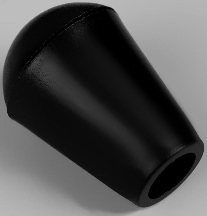 Набор наконечников для шнура d = 4 мм, 1,7 × 1,2 см, 100 шт, цвет чёрный