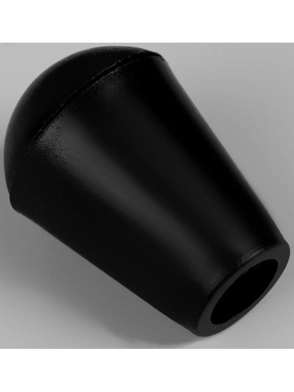 Набор наконечников для шнура d = 4 мм, 1,7 × 1,2 см, 100 шт, цвет чёрный