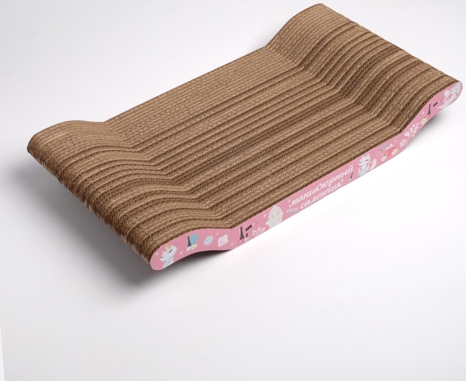 Когтеточка из картона «Маникюрный салончик», 45 × 20 × 3 см