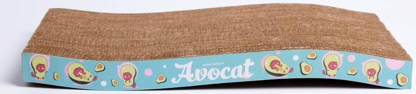 Когтеточка из картона Avocat волна, 45.5 × 19 × 3.5 см