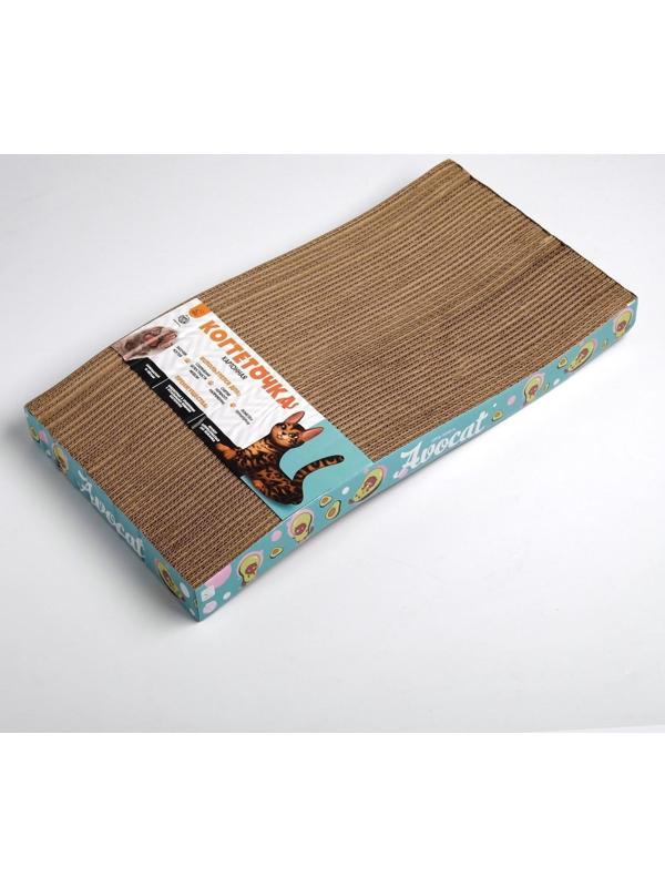 Когтеточка из картона Avocat волна, 45.5 × 19 × 3.5 см