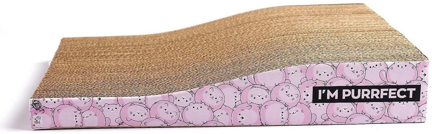 Когтеточка из картона I`M PURRFECT, 19 х 37 см