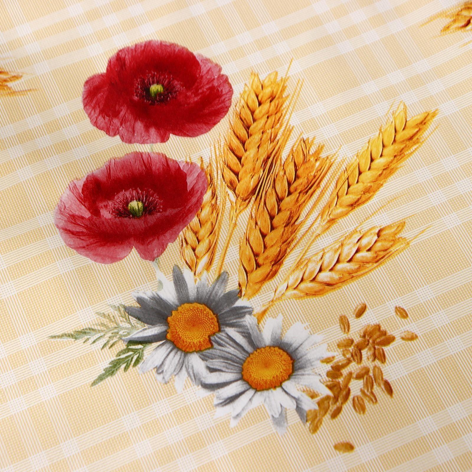 Клеёнка столовая на нетканой основе, ширина 137 см, толщина 0,08 мм, рулон 20 м