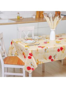 Клеёнка столовая на нетканой основе, ширина 137 см, толщина 0,08 мм, рулон 20 м