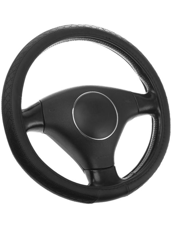 Оплетка на руль Nova Bright размер M,  чёрная