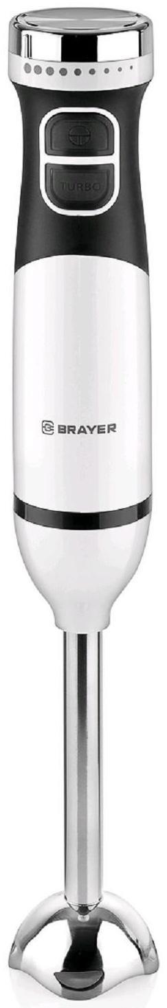 Блендер BRAYER BR1243, погружной, 800 Вт, 0.7 л, 2 скорости, белый