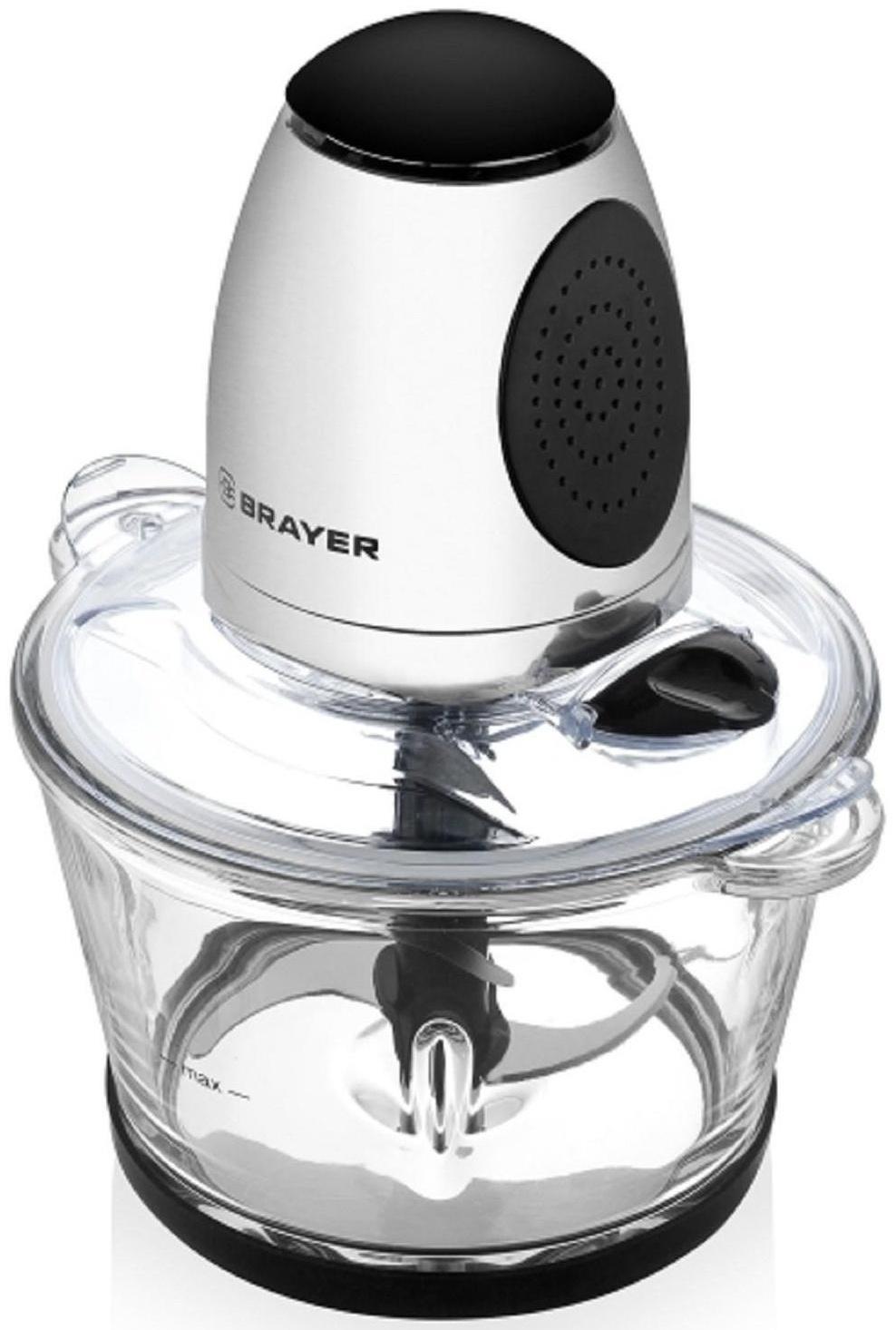 Измельчитель BRAYER BR1402, стекло, 400 Вт, 1.5 л, белый