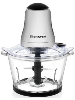 Измельчитель BRAYER BR1402, стекло, 400 Вт, 1.5 л, белый