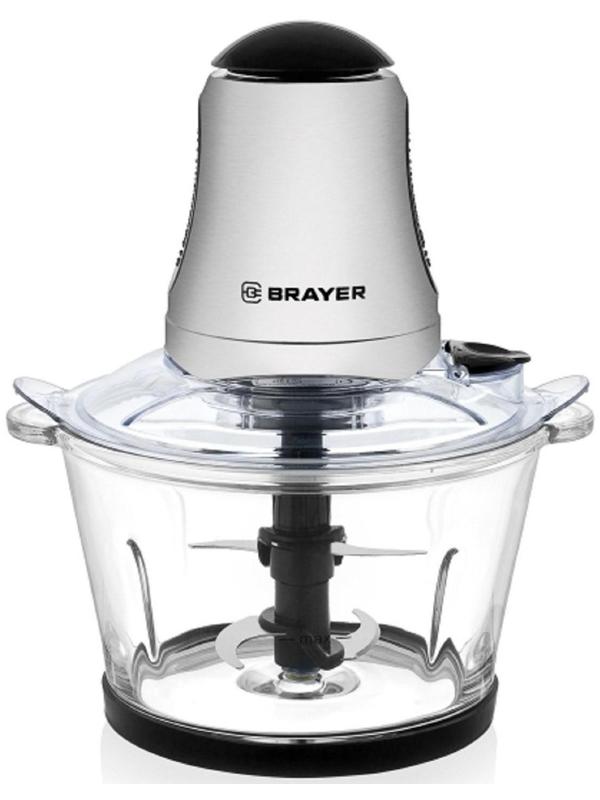 Измельчитель BRAYER BR1402, стекло, 400 Вт, 1.5 л, белый