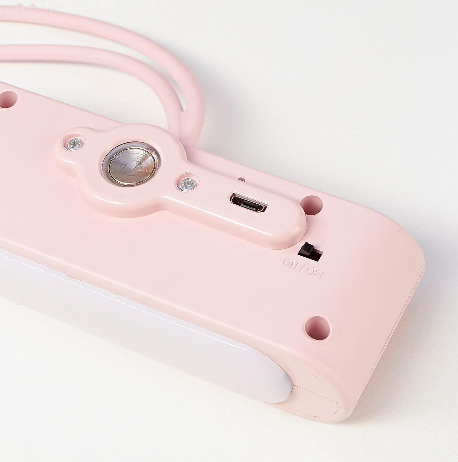 Лампа настольная 1670/1 LED 5Вт 2 режима 3000К 6000К USB АКБ розовый 13х10,4х34 см