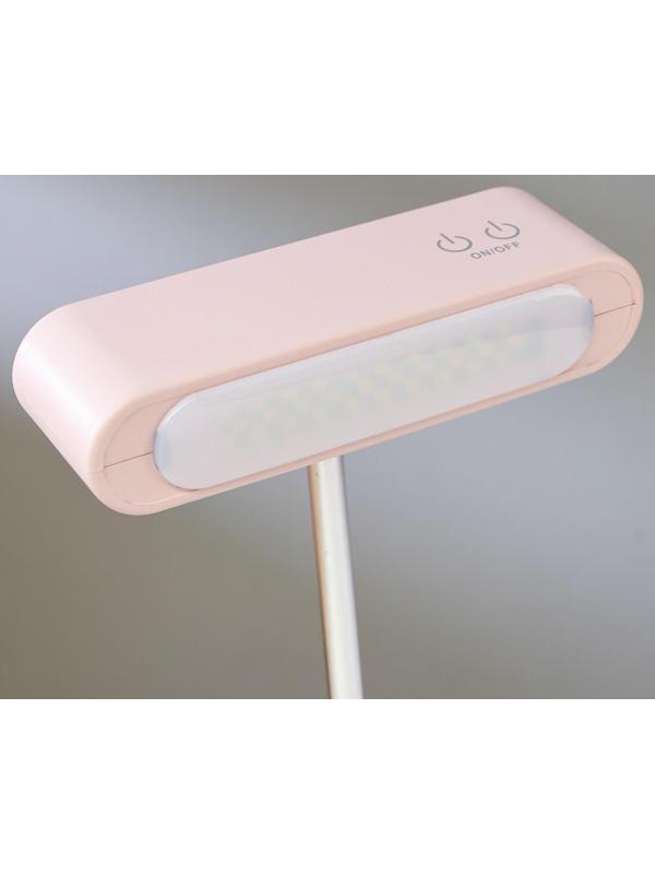 Лампа настольная 1670/1 LED 5Вт 2 режима 3000К 6000К USB АКБ розовый 13х10,4х34 см