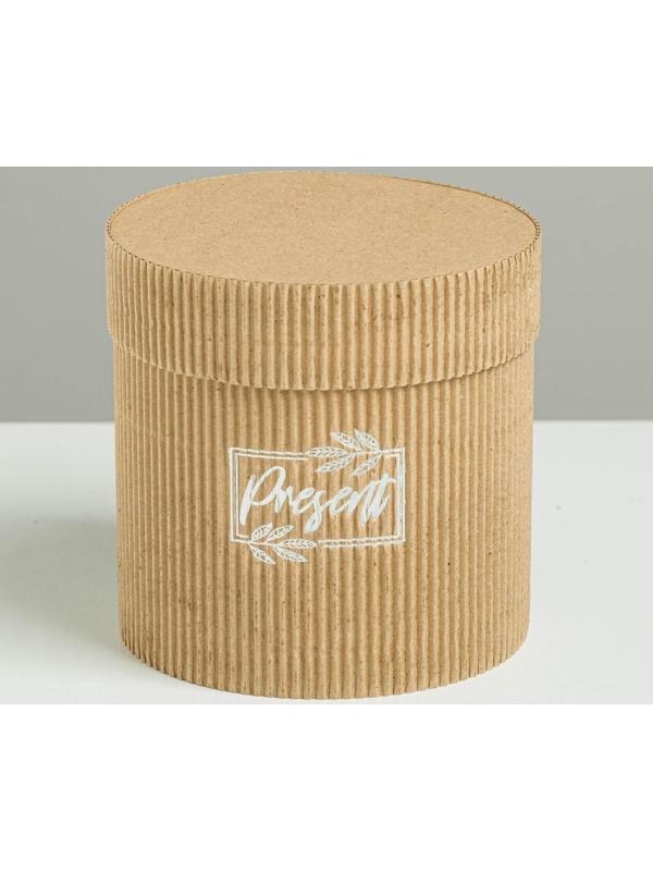 Шляпная коробка из микрогофры «Present», 12 х 12 см