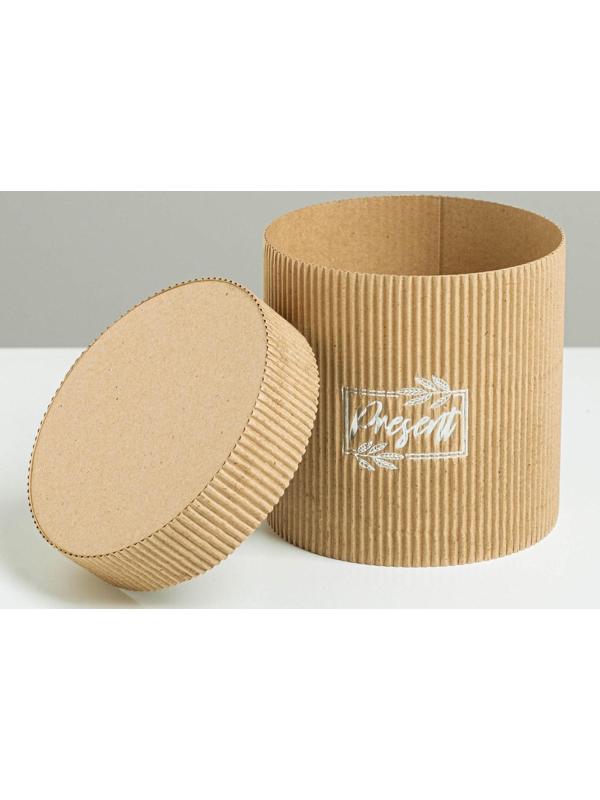 Шляпная коробка из микрогофры «Present», 12 х 12 см